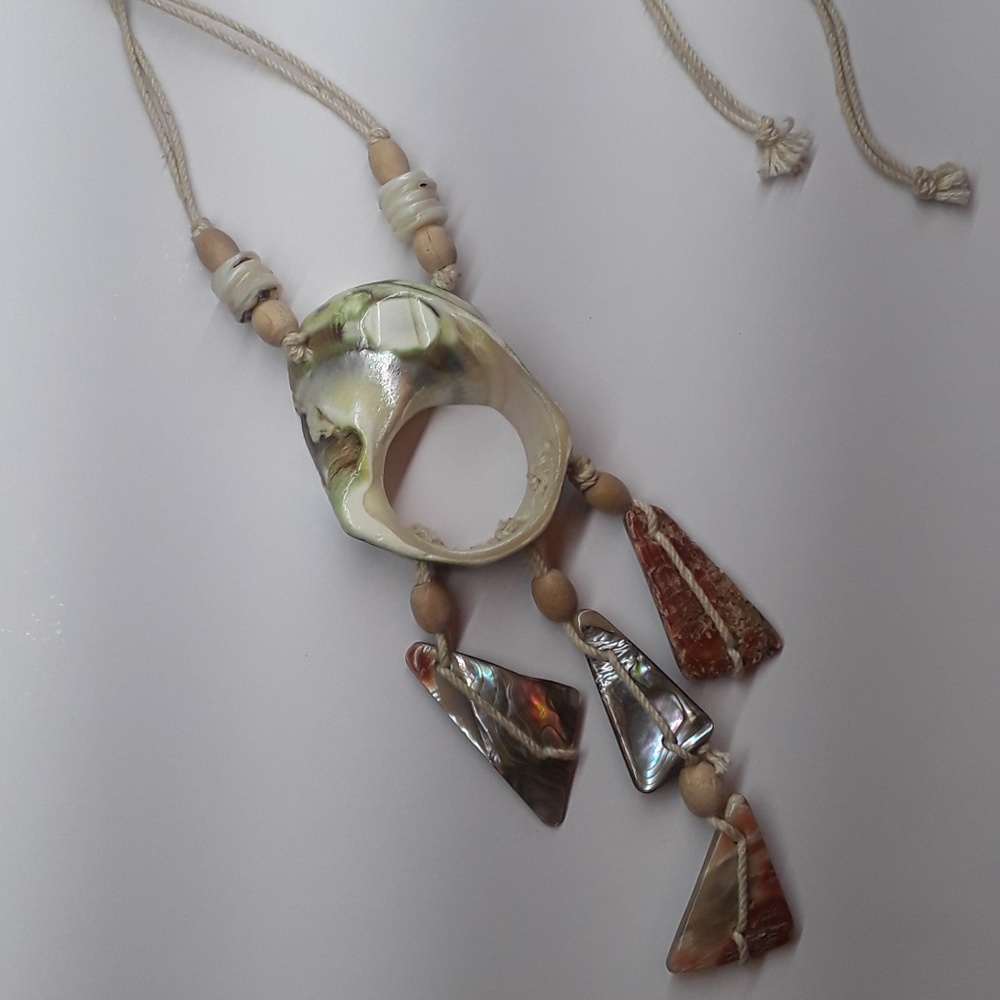 COPY - 4/$5-Boho carved shell necklace
